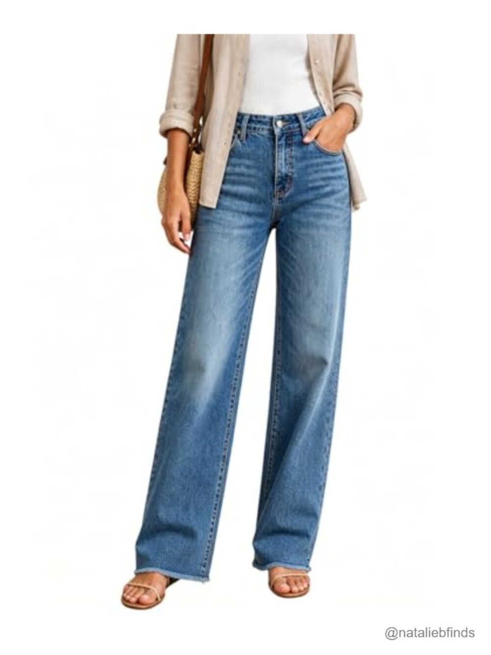 High Waisted Stretchy Straight Leg Jeans Women Tummy Control